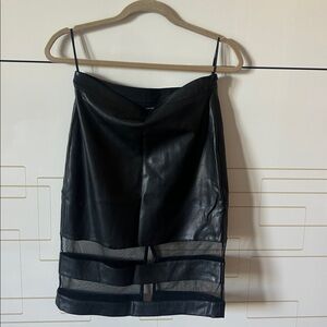 Forever 21 Black Leather Skirt
